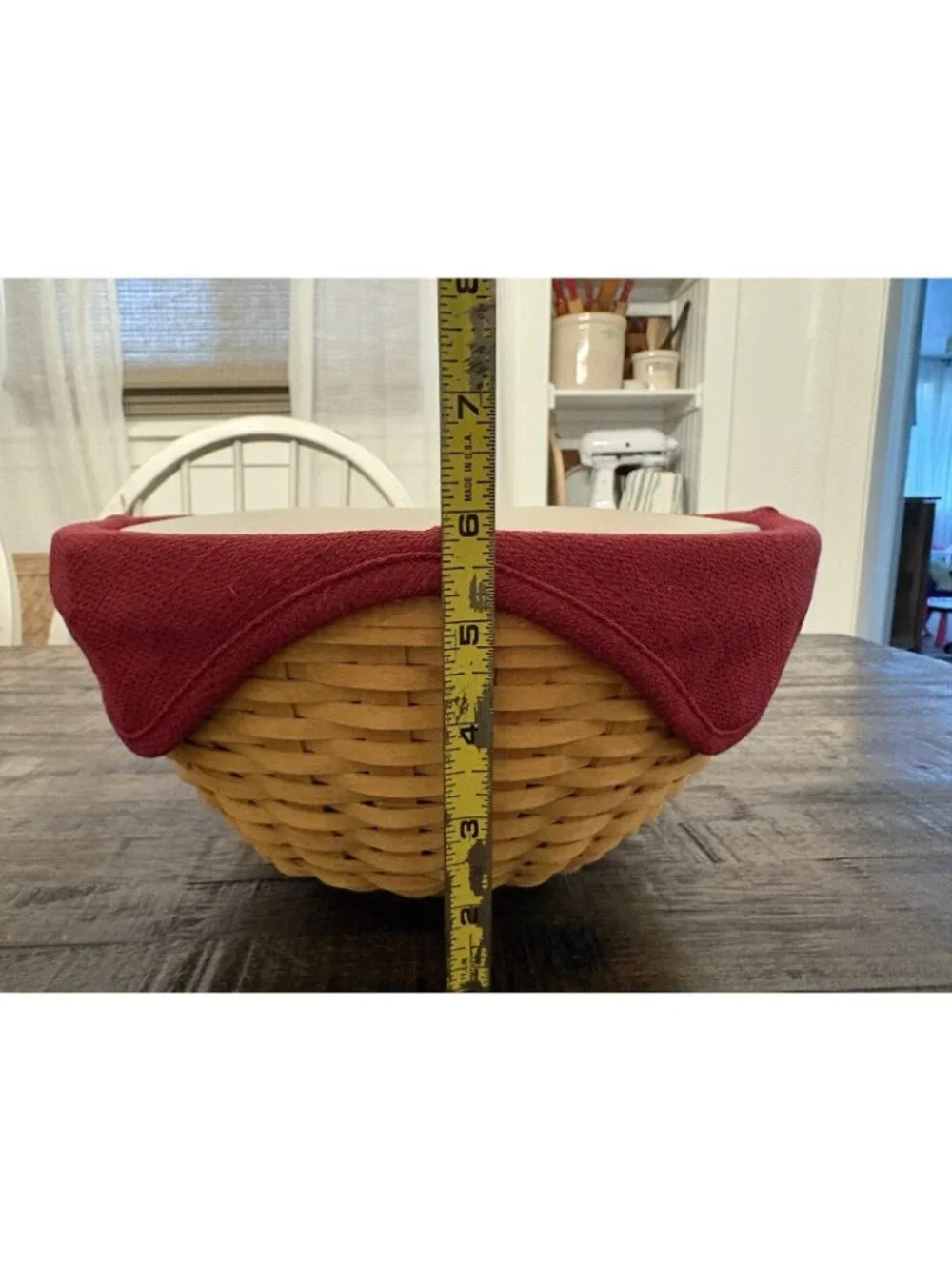 Longaberger 11” Basket Proudly American Spring Basket 10057 Red Liner